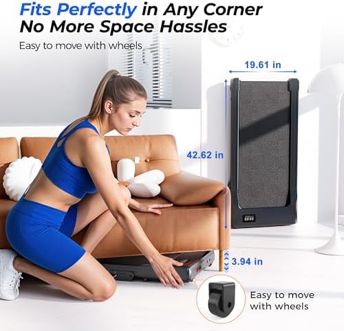 SupeRun Incline Walking Pad for Home and Office with Remote Control LED Display