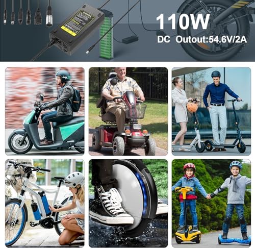 TREE.NB 5|6V 2A Charger for Lithium Battery with 5.5x|1mm Jack Round Connector, GOTRAX GXL V2/G2/G3/G4/Apex/Glider/XR El