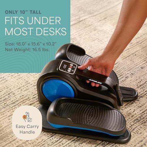 Lifepro Quiet Elliptical Exercise Machine for Seniors & Adults, Seated Pedal Exerciser, Home & Office Use, Portable Red