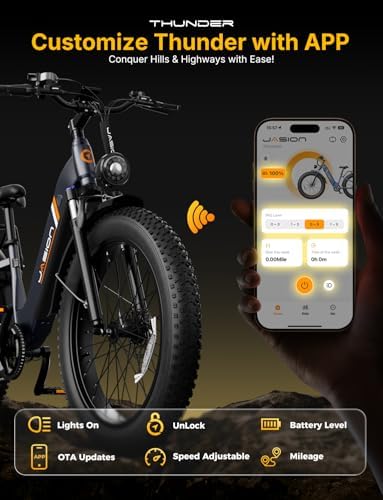 Jasion 26'' Fat Tire Electric Bike for Adults
