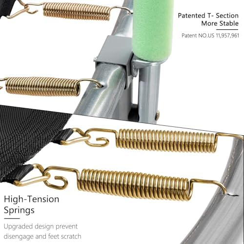 AOTOB Heavy Duty Trampoline with Safety Net and Hoop for Kids and Adults Outdoor Jumping