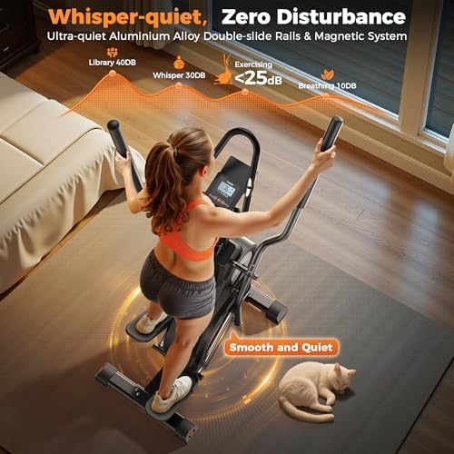 YOSUDA 3-in-1 Elliptical Exercise Machine for Home Workouts | YOSUDA Elliptical Machine with 45° Incline and 15.5 in St