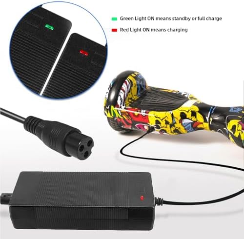 42V 2A Electric Scooter Charger with LED Charging Display, Universal with 4 Connections, for Electric Bike, Mobility Sco