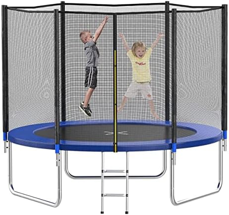 AOTOB Heavy Duty Trampoline with Safety Net and Hoop for Kids and Adults Outdoor Jumping