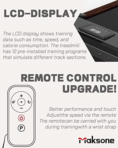 Maksone Under Desk Treadmill for Office Workers with Wooden Walking Pad and Remote Control | Maksone Expert Under Desk