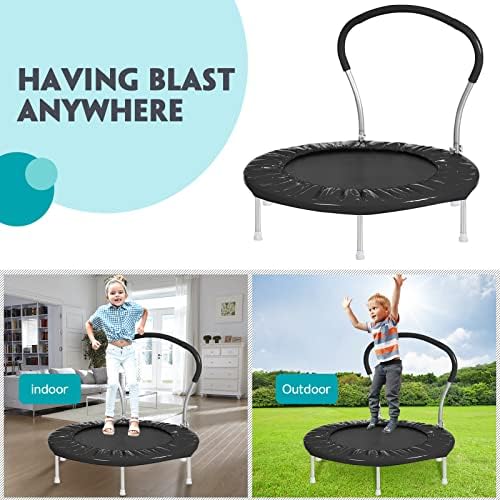 Lyromix 36-Inch Kids Trampoline with Handle - Indoor Mini Trampoline for Toddlers and Kids Lyromix 36-Inch Kids Trampoli