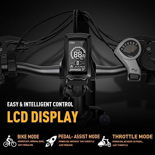 Heybike Ranger Electric Bike for Adults, Peak 1400W Motor Ebike, 28MPH Folding Step-Thru E Bike with Front Suspension