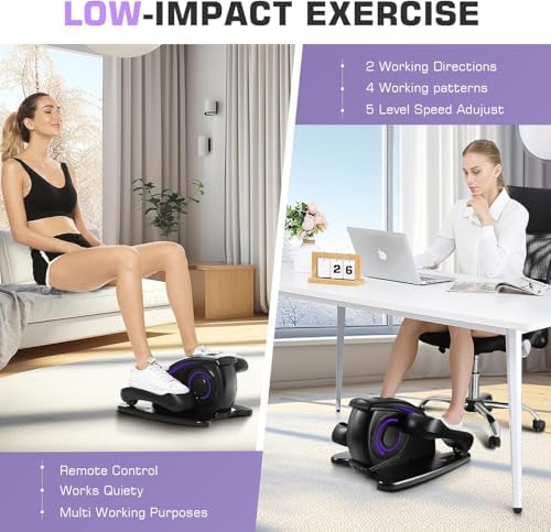 ANCHEER Electric Seated Pedal Exerciser for Seniors at Home ANCHEER Portable Quiet Elliptical Machine for Home Exercise