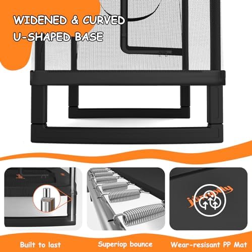 Jumpfly 6FT Rectangle Trampoline for Kids and Toddlers with Swing and Basketball Hoop, ASTM Approved | Jumpfly 6FT Rect