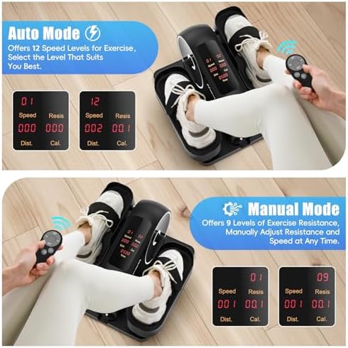 ANCHEER Under Desk Elliptical Machine for Home Office Workers | ANCHEER 2-in-1 Mini Exercise Bike with Digital Display