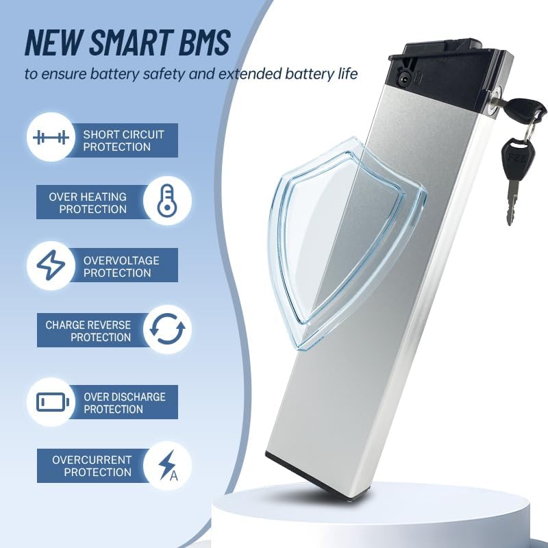 48V 10.4Ah Folding Ebike Battery for 250W 500W 750W 1000W Motor (Top Selling A Grade Cell) 48V 14Ah DCH-006 Built in E