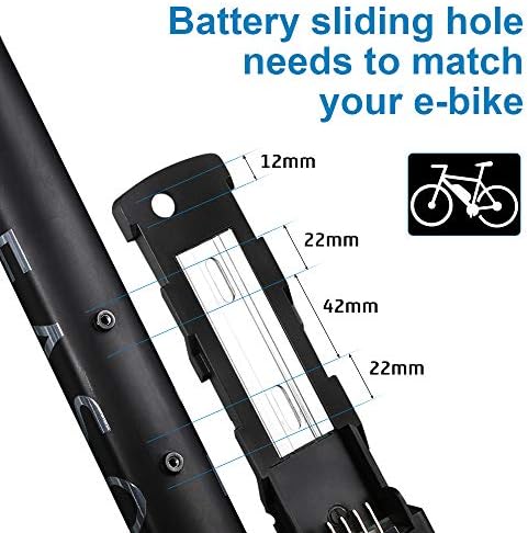 Yose 36V 13Ah 48V 13Ah Electric Bicycle Battery Down Tube Battery Safe Lock Led Indicator Light