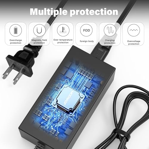 Pinkind 36V Lithium-ion Battery Charger Replacement for 42V 2A Scooter Charger, 7 in 1 Plugs Universal, Suitable for Raz