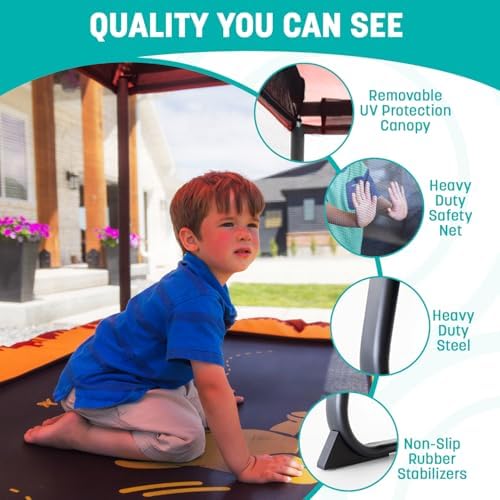 Skywalker 6x4FT Kids Mini Trampoline - Durable Steel Frame for Toddlers & Kids | Skywalker 6x4FT Kids Mini Trampoline -