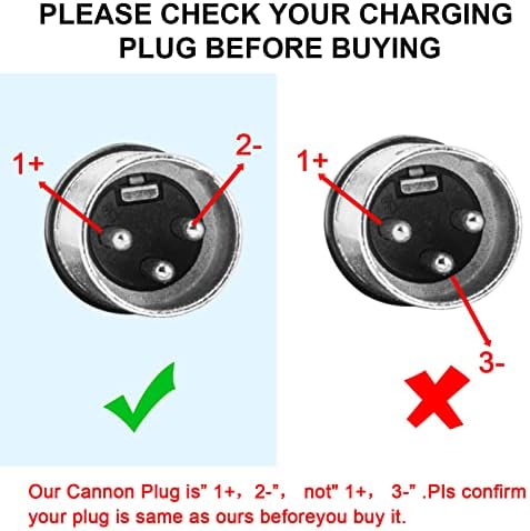 36V Electric Bike Charger 42V2A Output Lithium Battery Charger for Lithium Batteries 10 Series Male 3-Pin XLR Socket/Con
