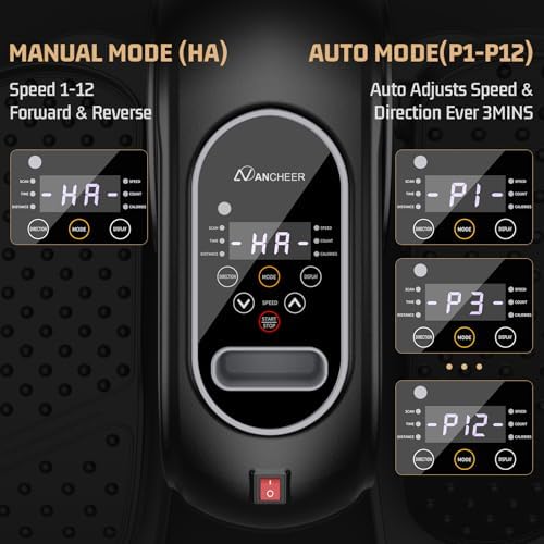 ANCHEER Ergonomic Elliptical Machine for Home Office Desk with 12 Speed Adjustments | Quiet and Portable ANCHEER Ellipt