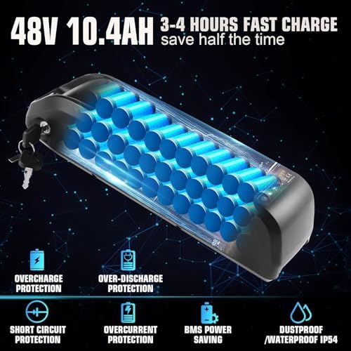 ANCHEER 750W Electric Bike for Adults, 60 Miles Ride, Fast Charge, 27.5'' Hummer Electric Mountain Bike with LCD Display