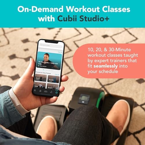 Cubii Total Body Elliptical Pedal Seated Exerciser for Adults and Seniors with Resistance Bands and LCD Display