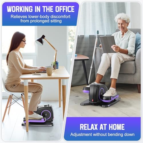 ANCHEER Electric Seated Pedal Exerciser for Seniors with LCD Display Monitor | Portable Quiet ANCHEER Elliptical Machin