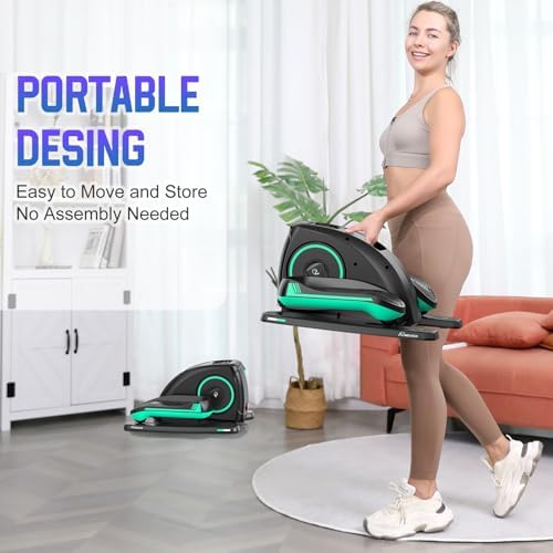 ANCHEER Electric Seated Pedal Exerciser for Seniors with LCD Display Monitor | Portable Quiet ANCHEER Elliptical Machin