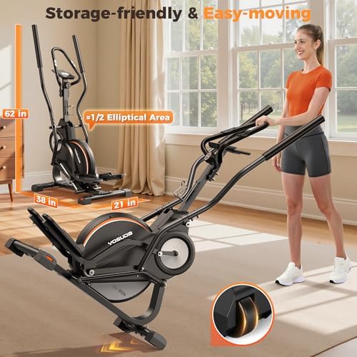 YOSUDA 3-in-1 Elliptical Exercise Machine for Home Workouts | YOSUDA Elliptical Machine with 45° Incline and 15.5 in St