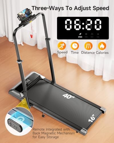 Portable Walking Pad Treadmill with 12% Incline for Home/Office | Under Desk Treadmills with LED Display & Remote Contr