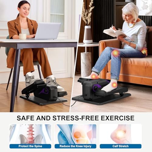 VIVURN-018 Under Desk Elliptical for Seniors with Non-Slip Mat & Quiet Design | VIVURN-018 12 Speed Mini Elliptical Exe
