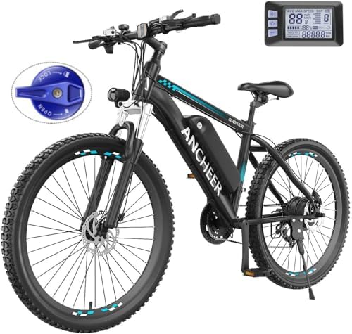 ANCHEER 750W Peak Electric Bike for Adults | UL2849 Compliant 22MPH 26" Electric Mountain Bike for Adults | 3H Fast Cha