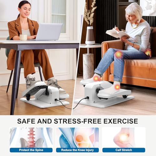 VIVURN-018 Under Desk Elliptical for Seniors with Non-Slip Mat & Quiet Design | VIVURN-018 12 Speed Mini Elliptical Exe
