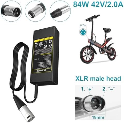 TREE.NB 5|6V 2A Charger for Lithium Battery with 5.5x|1mm Jack Round Connector, GOTRAX GXL V2/G2/G3/G4/Apex/Glider/XR El