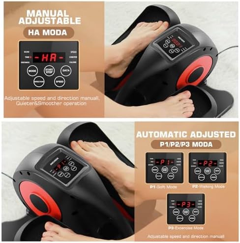 ANCHEER Electric Seated Pedal Exerciser for Seniors with LCD Display Monitor | Portable Quiet ANCHEER Elliptical Machin