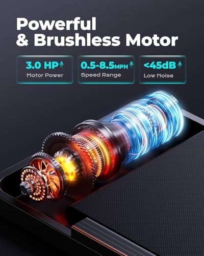 Home Gym Equipment |0HP Folding Treadmill with Incline and Bluetooth | Best Home Treadmill for Weight Loss 300 lbs Capa