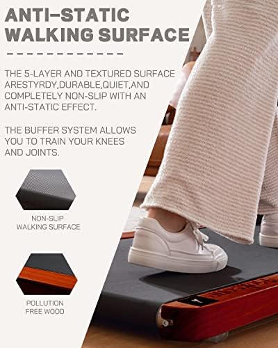Maksone Under Desk Treadmill for Office Workers with Wooden Walking Pad and Remote Control | Maksone Expert Under Desk