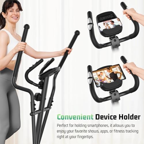 ANCHEER Elliptical Exercise Machine for Home Fitness Lovers with Ultra-Smooth Magnetic Drive | 14 Levels Resistance Ell