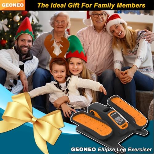 Under Desk Elliptical Machine, Quiet & Small Electric Seated Pedal Exerciser for Senior, Featuring Remote Control & 12 A