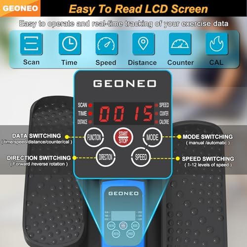 Under Desk Elliptical Machine, Quiet & Small Electric Seated Pedal Exerciser for Senior, Featuring Remote Control & 12 A