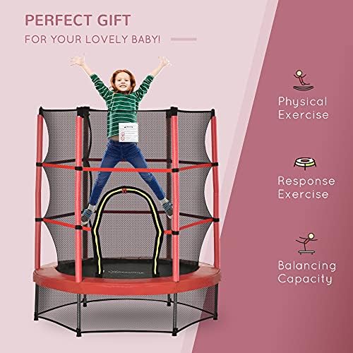 Outsons 5FT Trampoline for Kids | 55" Mini Indoor Outdoor Toddnginele Trampoline Toy | Springless Design Safety Trampol