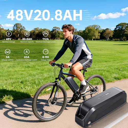 EXECYC UL Certificated 48V Lithium Ion Battery Pack for 48Volt Electric Bicycles Bafang Conversion Kit Front Wheel Use
