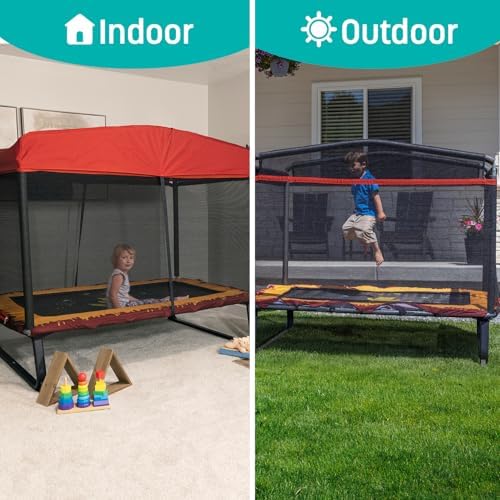 Skywalker 6x4FT Kids Mini Trampoline - Durable Steel Frame for Toddlers & Kids | Skywalker 6x4FT Kids Mini Trampoline -