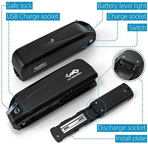 EXECYC UL Certificated 48V Lithium Ion Battery Pack for 48Volt Electric Bicycles Bafang Conversion Kit Front Wheel Use