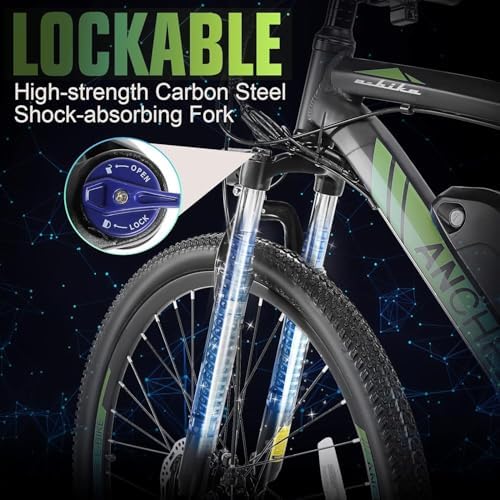 ANCHEER 750W Electric Bike for Adults, 60 Miles Ride, Fast Charge, 27.5'' Hummer Electric Mountain Bike with LCD Display