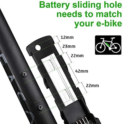 Yose 36V 13Ah 48V 13Ah Electric Bicycle Battery Down Tube Battery Safe Lock Led Indicator Light