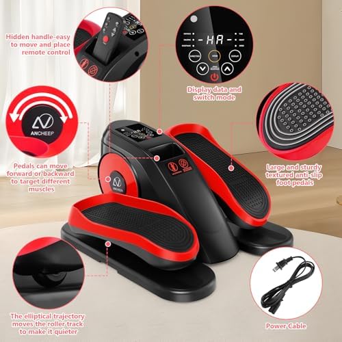 ANCHEER Elliptical Leg Exerciser for Seniors | Fully Assembled Electric Pedal Exerciser for Seniors | ANCHEER Electric