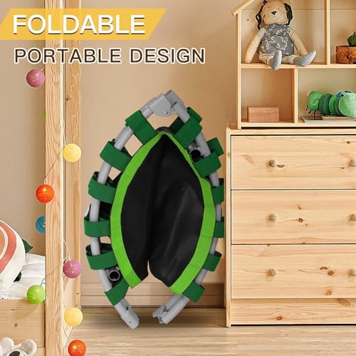 CLORIS 38in/48in Folding Trampoline for Adults with Adjustable Foam Handle - Max Load 450lbs Safety Padded Cover Best Gi