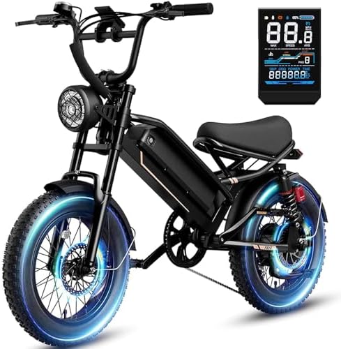Electric Bike for Adults, 2000W/1500W Peak Motor, All Terrain Ebike Electric Bike for Adults, 20"/16" Fat Tire Ebike,
