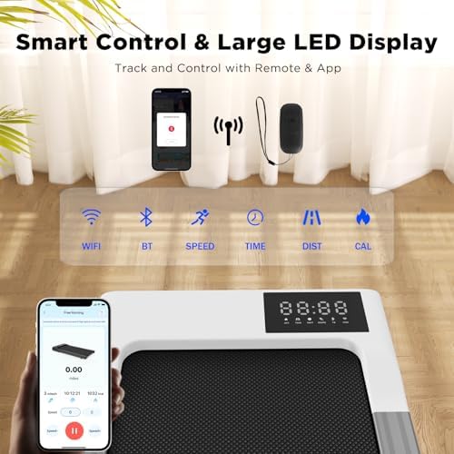 SupeRun Incline Walking Pad for Home and Office with Remote Control LED Display