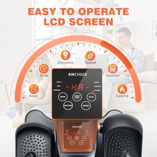 ANCHEER Electric Seated Pedal Exerciser for Seniors with LCD Display Monitor | Portable Quiet ANCHEER Elliptical Machin