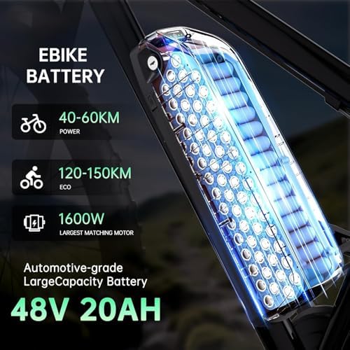 EXECYC UL Certificated 48V Lithium Ion Battery Pack for 48Volt Electric Bicycles Bafang Conversion Kit Front Wheel Use