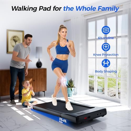 SupeRun Incline Walking Pad for Home and Office with Remote Control LED Display