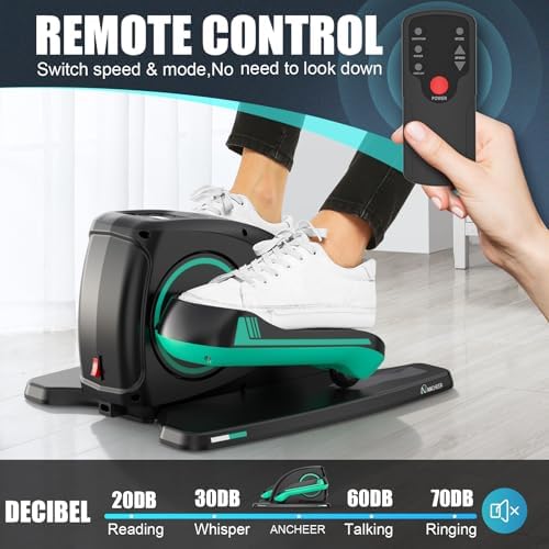 ANCHEER Quiet Elliptical Machine for Seniors and Office Workers - Low-Impact Pedal Exercise at Desk, Smart LCD Display,